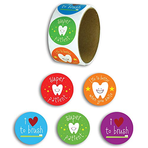 Roll of 100 Assorted Dental Stickers for Patients – www ...